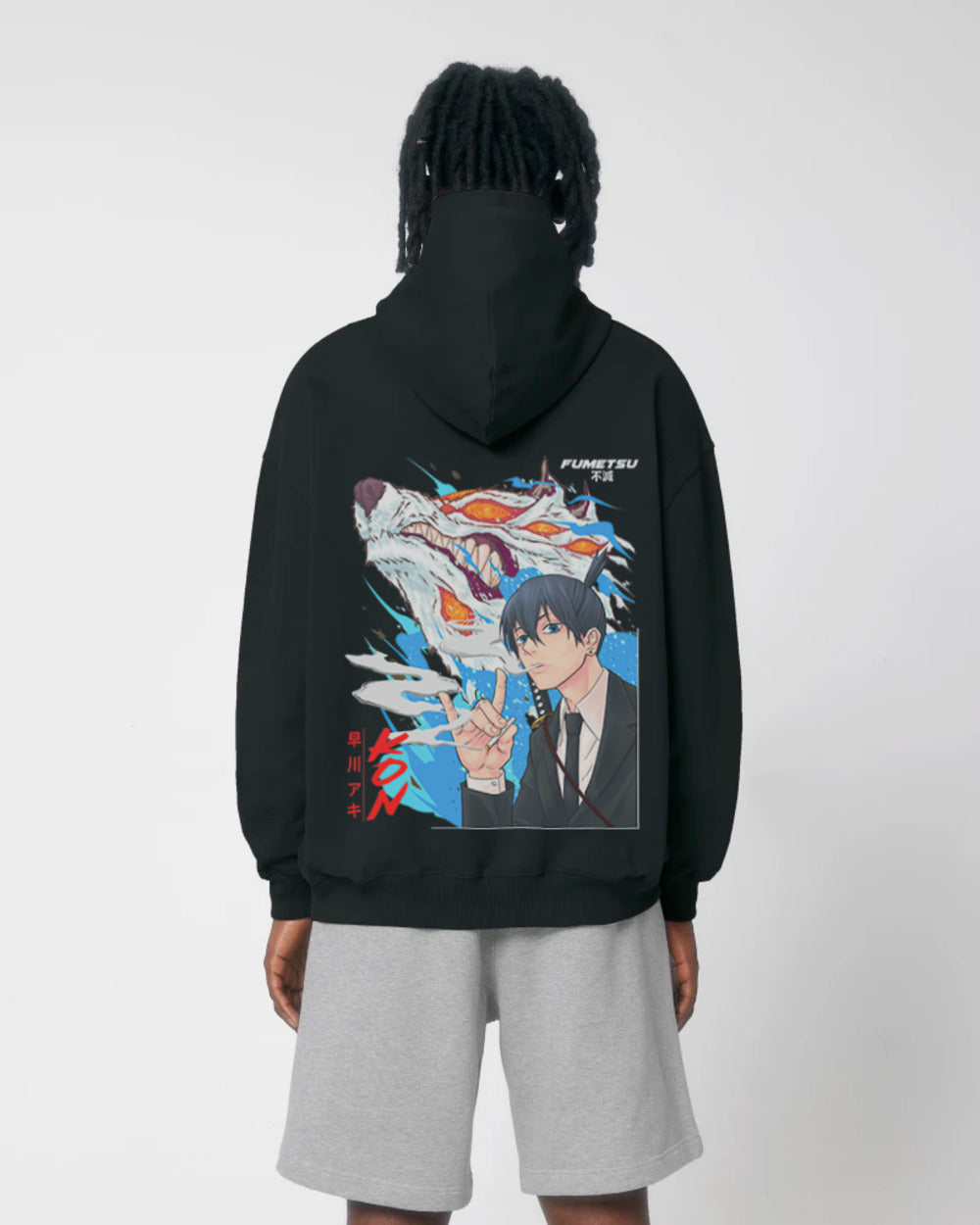 Chainsaw Man - Aki x Kon - Heavy Oversized Hoodie